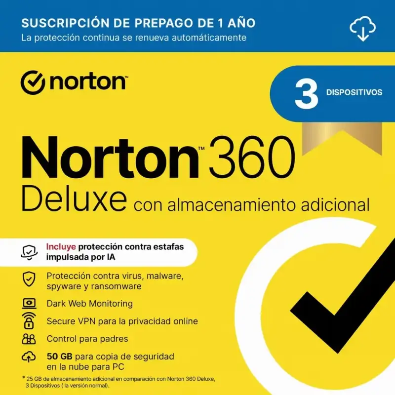 1 Año Norton 360 Deluxe 1 Año Norton 360 Deluxe