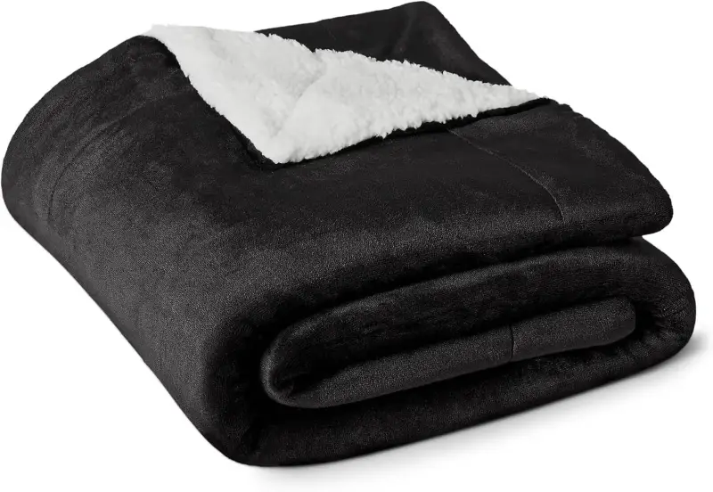 Manta de pelo Sherpa Amazon Basics 127x152 cm Manta de pelo Sherpa Amazon Basics 127x152 cm