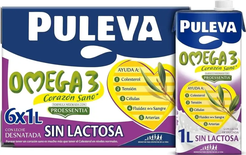6x1L Leche Puleva Omega 3 Proessentia® Sin Lactosa 6x1L Leche Puleva Omega 3 Proessentia® Sin Lactosa