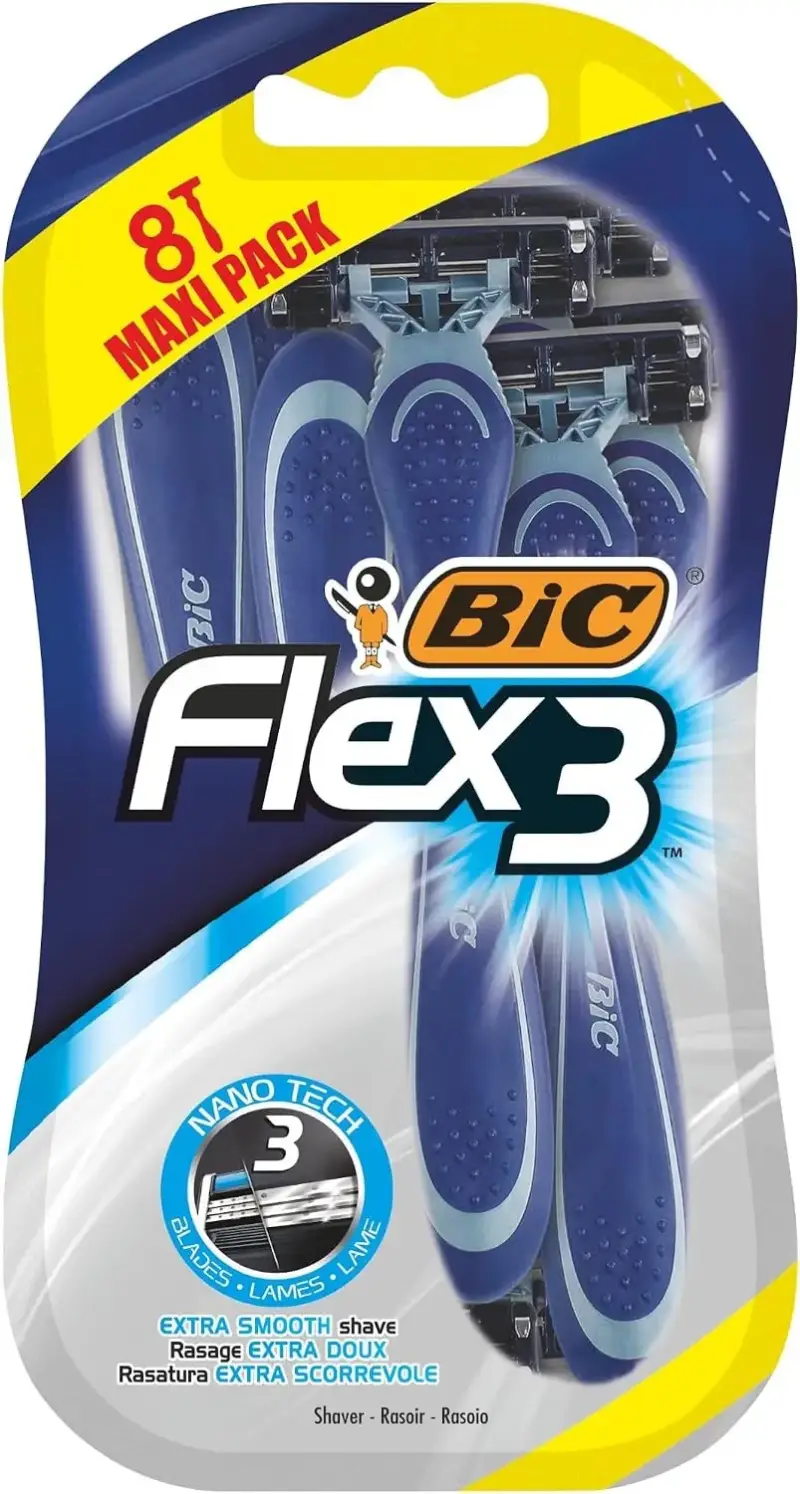 Blíster 8 Maquinillas Afeitar BIC Flex3 Blíster 8 Maquinillas Afeitar BIC Flex3