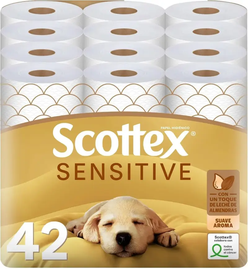 42 Rollos Papel Higiénico Scottex Sensitive 42 Rollos Papel Higiénico Scottex Sensitive