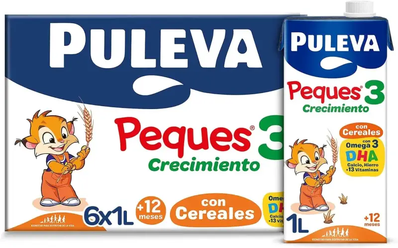 6x 1L Puleva Peques 3 Crecimiento con Cereales de 12 a 36 meses 6x 1L Puleva Peques 3 Crecimiento con Cereales de 12 a 36 meses