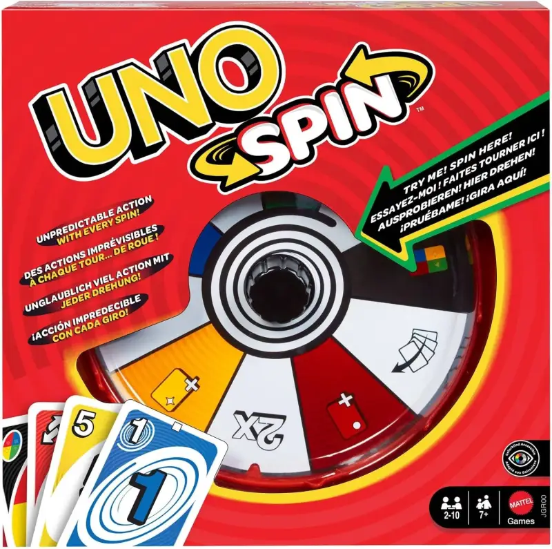 Juego de cartas Mattel Games UNO Spin Juego de cartas Mattel Games UNO Spin