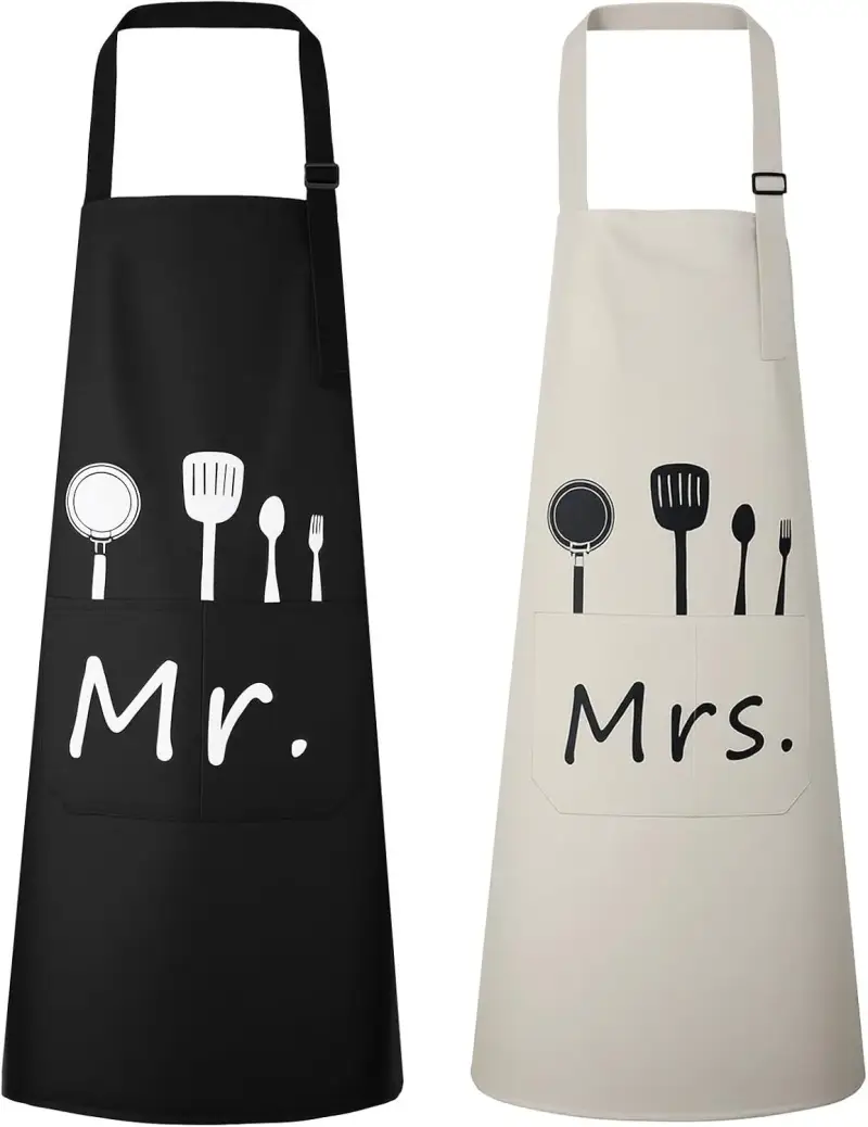 2 Delantales de cocina impermeables 2 Delantales de cocina impermeables