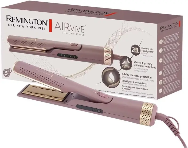 Plancha de pelo con Aire Ionizado AIRvive Moldeador Remington Plancha de pelo con Aire Ionizado AIRvive Moldeador Remington