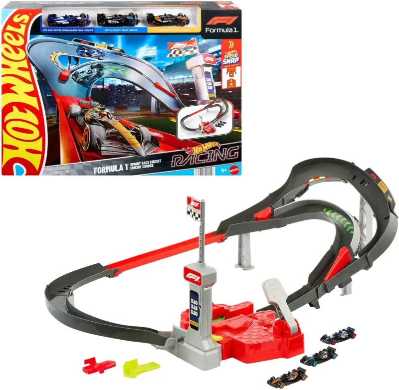 Hot Wheels Racing F1 + 3 coches Hot Wheels Racing F1 + 3 coches