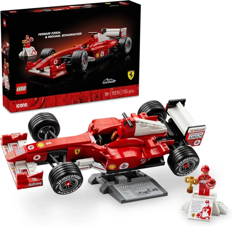 LEGO Icons Ferrari F2004 y Michael Schumacher LEGO Icons Ferrari F2004 y Michael Schumacher