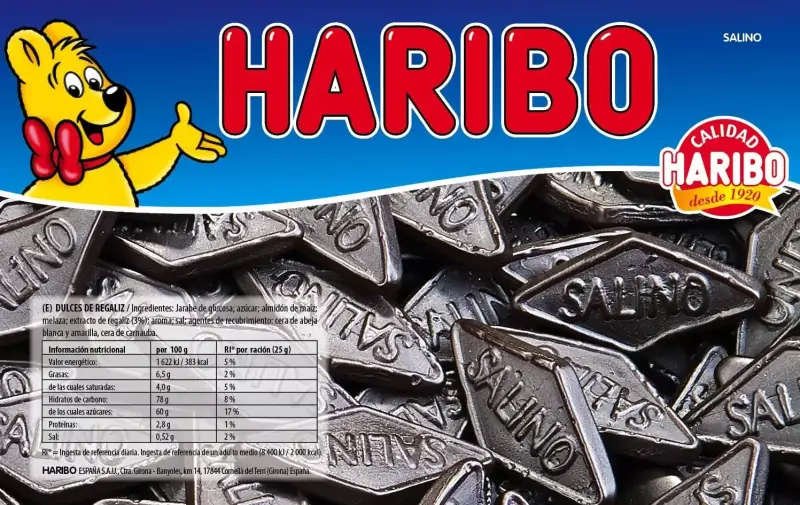 1KG Haribo Salino Dulces de Regaliz 1KG Haribo Salino Dulces de Regaliz