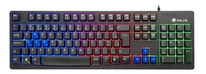 Teclado Gaming USB con Luces LED NGS GKX-300 Teclado Gaming USB con Luces LED NGS GKX-300