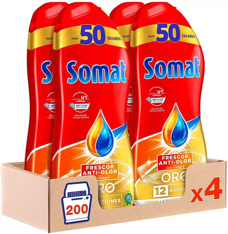 Pack de 4 Somat Oro Gel Lavavajillas Limón Pack de 4 Somat Oro Gel Lavavajillas Limón