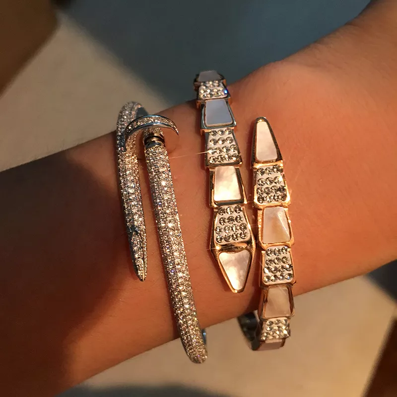 Pulsera de serpiente de acero de titanio Pulsera de serpiente de acero de titanio