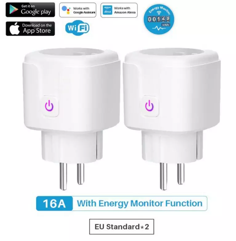 Pack 2 enchufes inteligentes WiFi compatibles Alexa y Google Pack 2 enchufes inteligentes WiFi compatibles Alexa y Google
