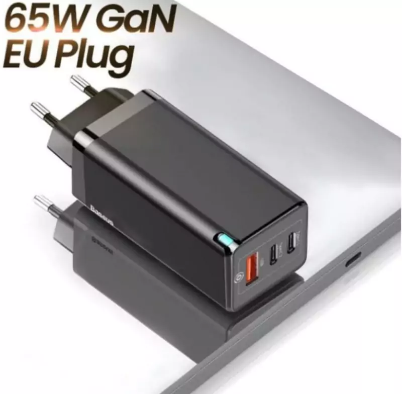 Cargador QC Baseus 65W GaN Cargador QC Baseus 65W GaN