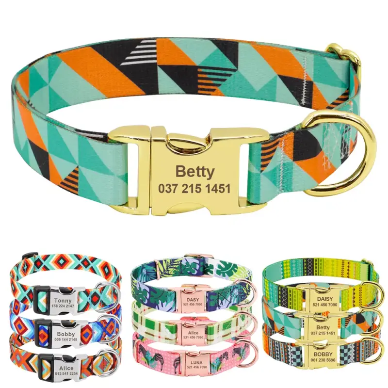 Collar personalizado de nailon Collar personalizado de nailon