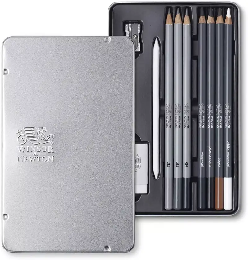 Winsor & Newton Esbozo blanco, 7 lápices Winsor & Newton Esbozo blanco, 7 lápices