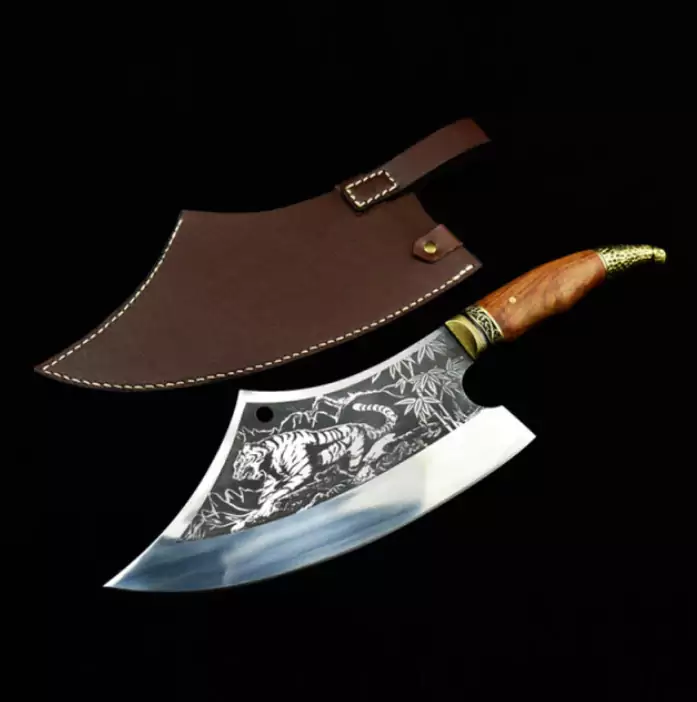 Cuchillo de verduras de acero con patrón de damasco Cuchillo de verduras de acero con patrón de damasco