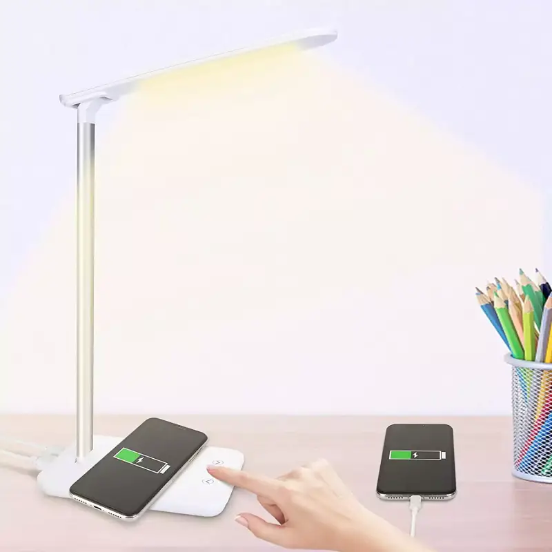 Lámpara de escritorio LED inalámbrica + cargador QI Lámpara de escritorio LED inalámbrica + cargador QI
