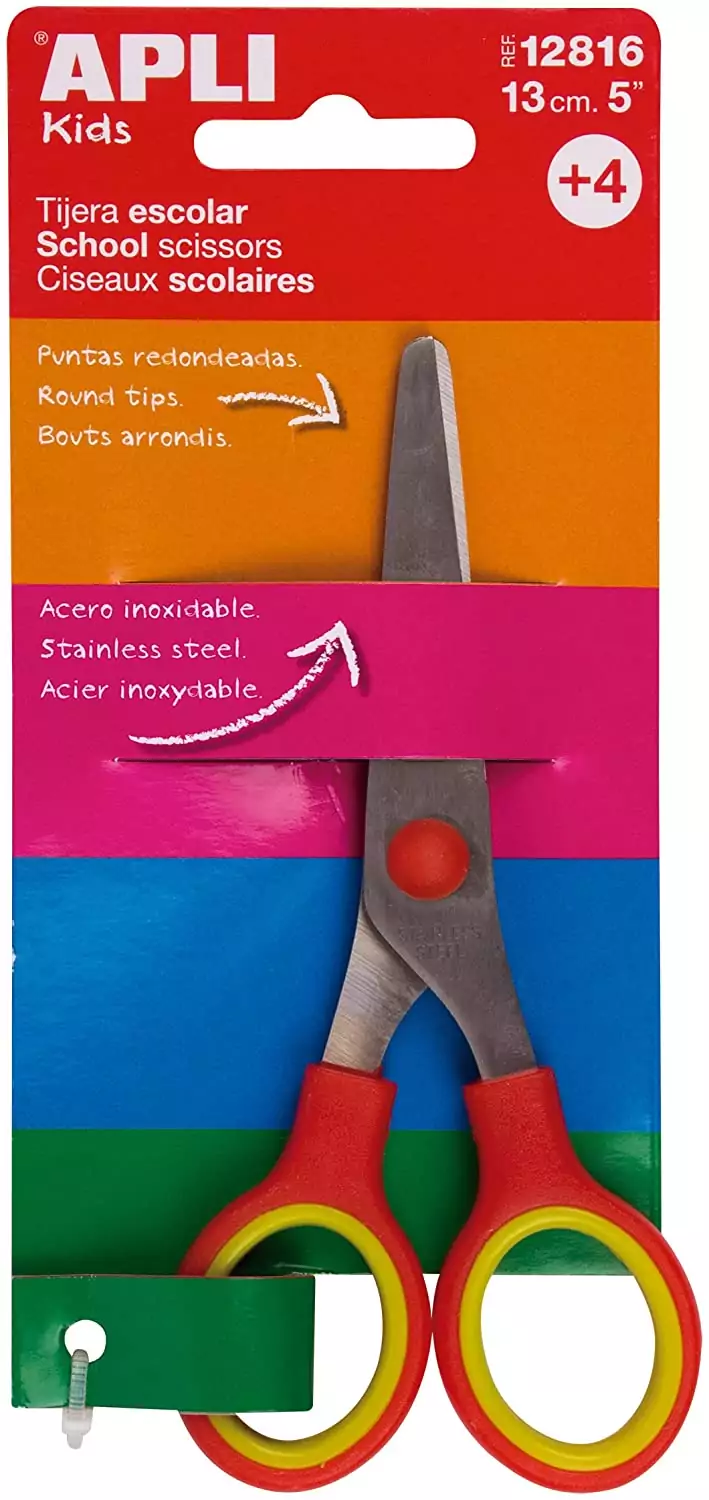 Tijera escolar de 13 cm APLI Kids Tijera escolar de 13 cm APLI Kids