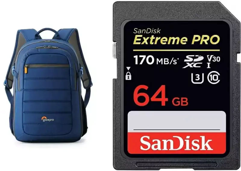 Pack mochila Lowepro + Tarjeta de memoria Sandisk Extreme Pro de 64GB Pack mochila Lowepro + Tarjeta de memoria Sandisk Extreme Pro de 64GB