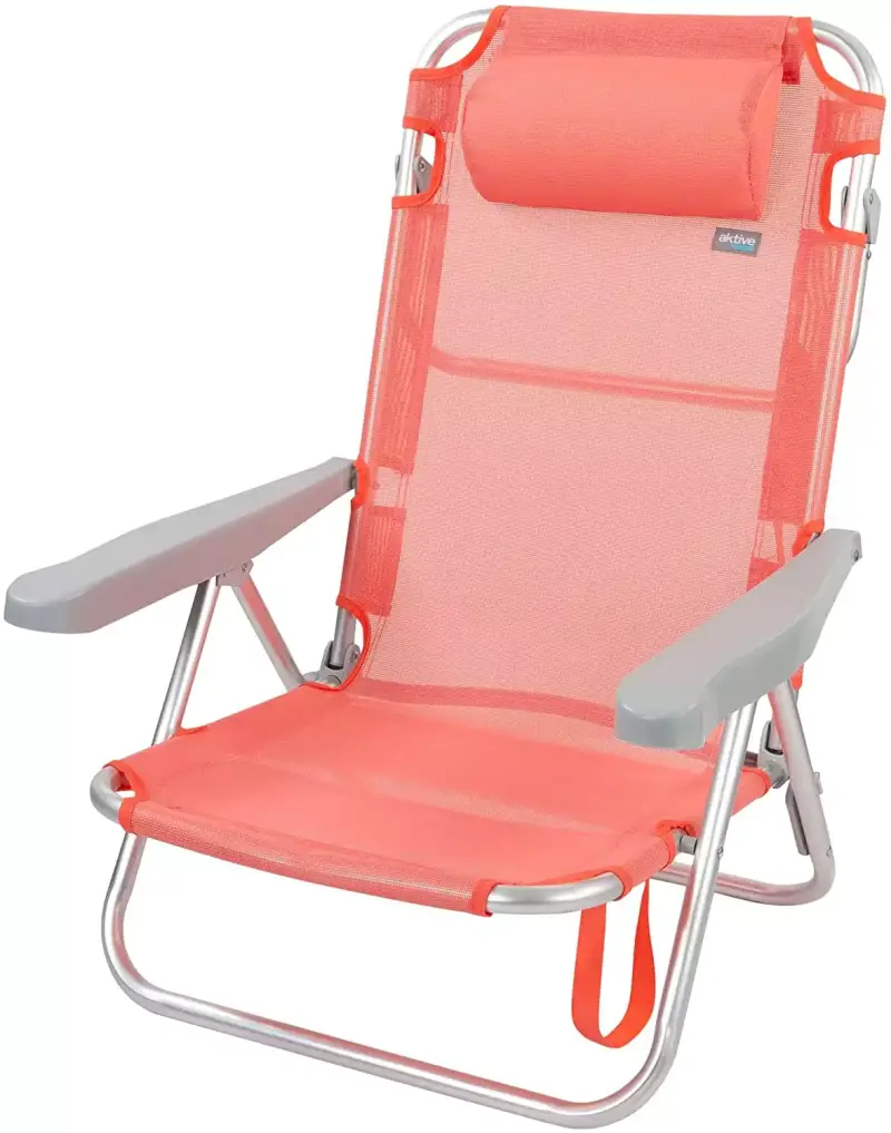 Aktive Silla de playa plegable con cojín Aktive Silla de playa plegable con cojín