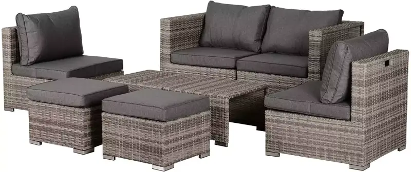 Conjunto 8 Piezas de sillas y mesa para exterior Conjunto 8 Piezas de sillas y mesa para exterior