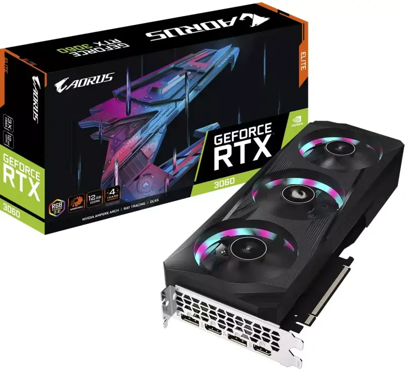 Gráfica Gigabyte Aorus GTX 3060 12gb Gráfica Gigabyte Aorus GTX 3060 12gb