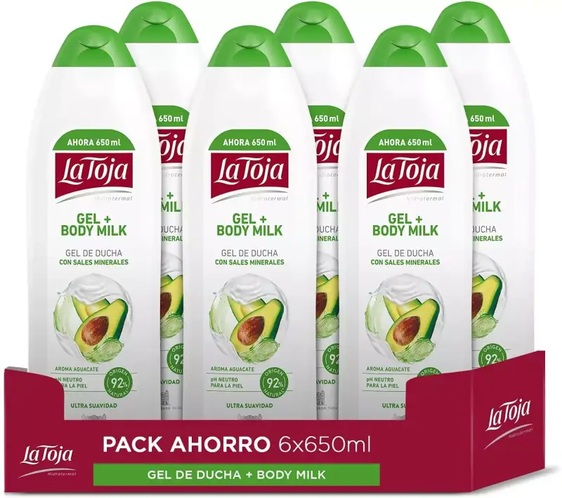 6x gel de ducha + bodymilk La Toja 650ml 6x gel de ducha + bodymilk La Toja 650ml
