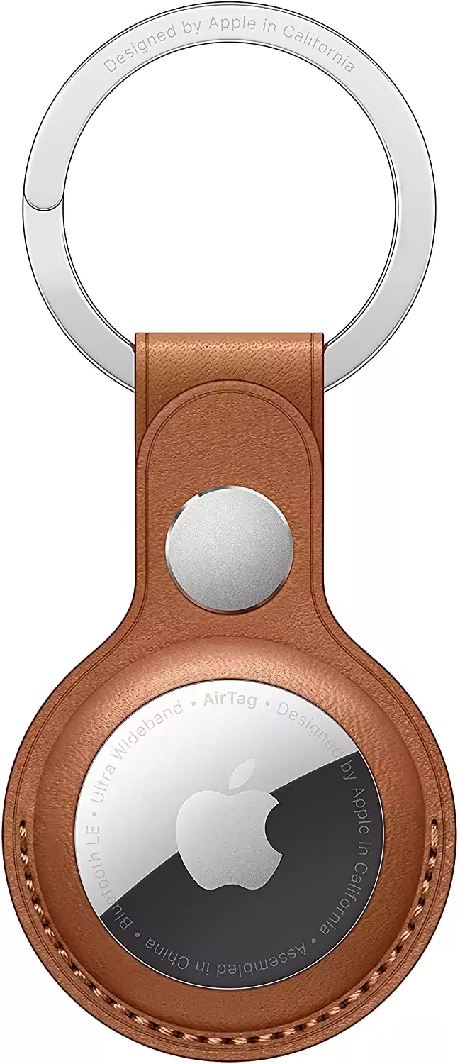 Llavero de piel original Apple para AirTag Llavero de piel original Apple para AirTag