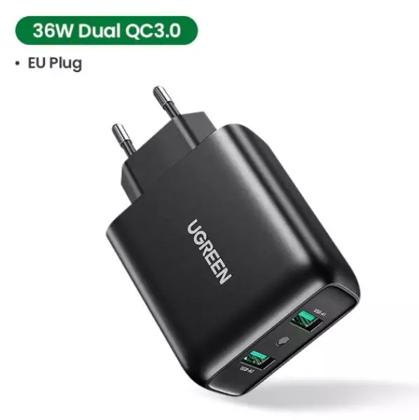 Cargador USB Ugreen 36W Cargador USB Ugreen 36W