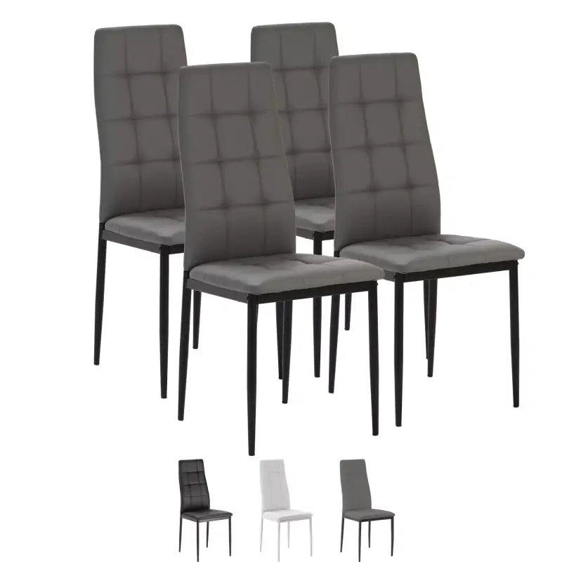 Set de 4 sillas Chelsea tapizadas Set de 4 sillas Chelsea tapizadas
