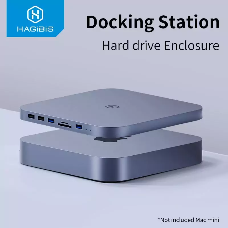 Hub USB-C con carcasa de disco duro SATA para Mac mini Hub USB-C con carcasa de disco duro SATA para Mac mini