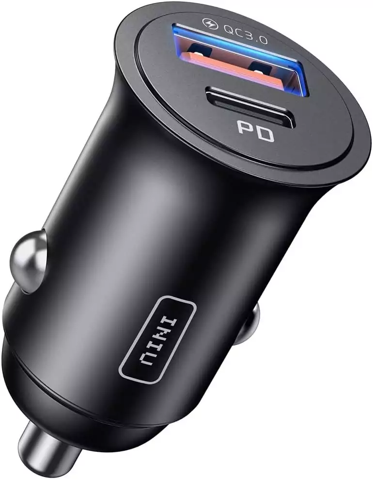 Cargador de coche USB-C + USB-A 60W Cargador de coche USB-C + USB-A 60W