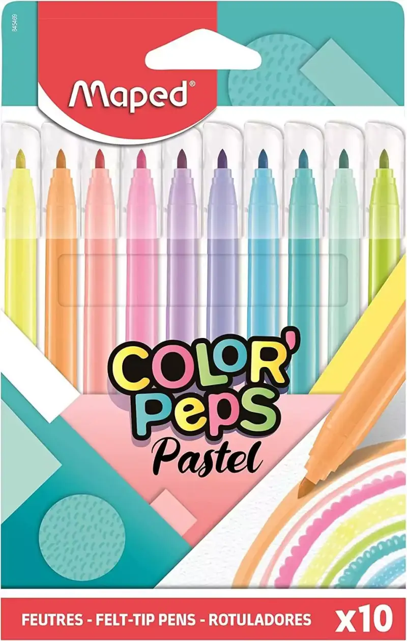 Pack 10 rotuladores Color's Peps Pastel Maped Pack 10 rotuladores Color's Peps Pastel Maped