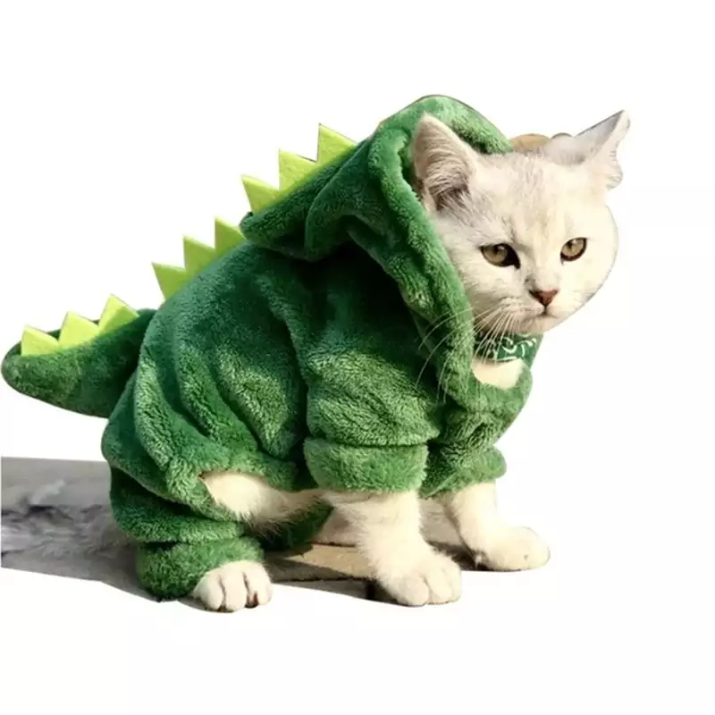 Sudadera diseño dinosaurio para gato Sudadera diseño dinosaurio para gato