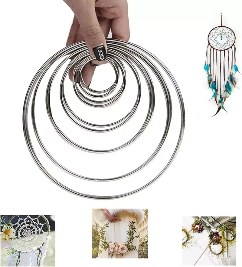 12 Anillos de metal para atrapasueños 12 Anillos de metal para atrapasueños