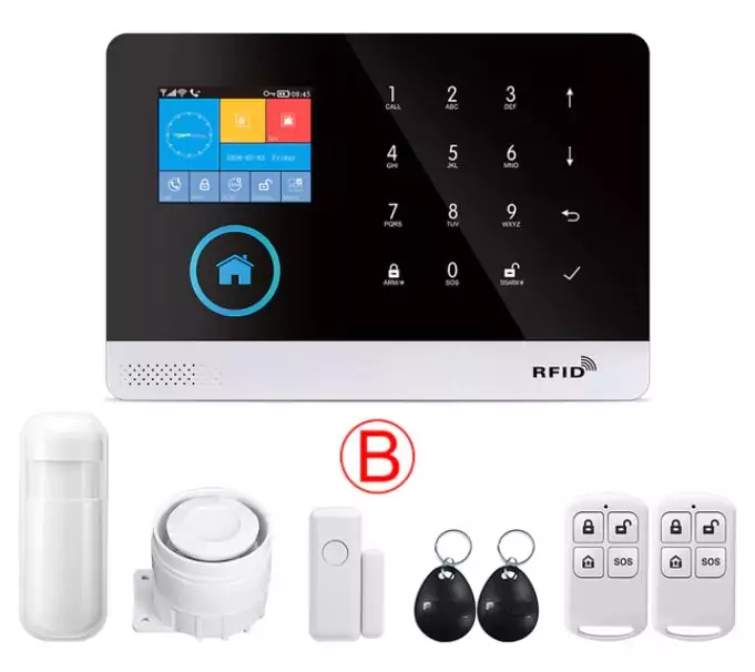Kit de alarma con sirena y sensores Kit de alarma con sirena y sensores