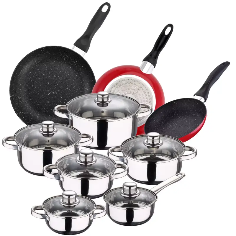 Batería de cocina de 12 piezas + 3 sartenes San Ignacio Batería de cocina de 12 piezas + 3 sartenes San Ignacio