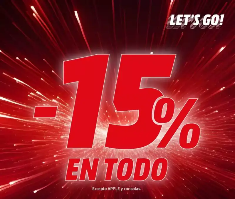 15% Dto. en TODO MediaMarkt 15% Dto. en TODO MediaMarkt