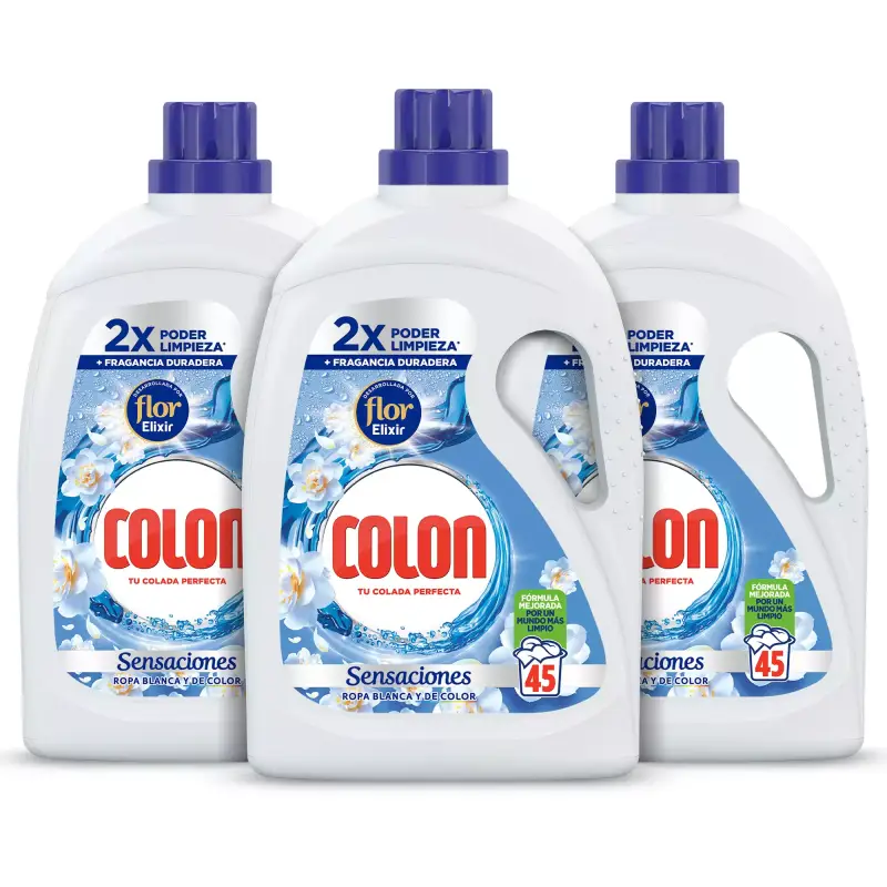 Pack de 3 Detergente Colon Gel Sensaciones de 135 Lavados Pack de 3 Detergente Colon Gel Sensaciones de 135 Lavados