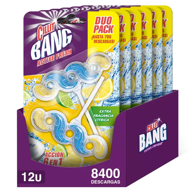 Pack 6x 2 colgadores para inodoro Fresh Cítrico Pack 6x 2 colgadores para inodoro Fresh Cítrico