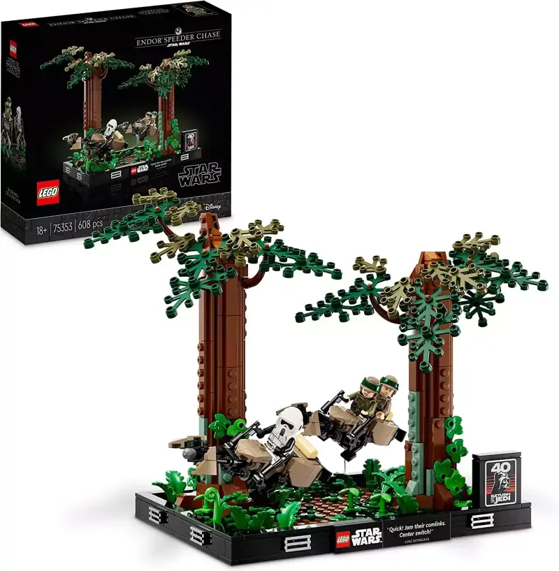 LEGO Star Wars Diorama: Duelo de Speeders en Endor LEGO Star Wars Diorama: Duelo de Speeders en Endor