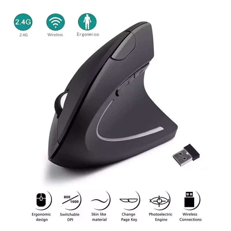 Ratón vertical ergonómico 2,4 GHz Ratón vertical ergonómico 2,4 GHz