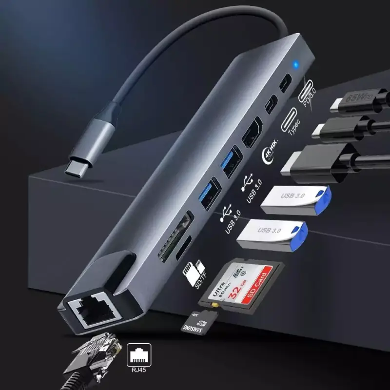 Concentrador USB 3,0 de 8 puertos Concentrador USB 3,0 de 8 puertos