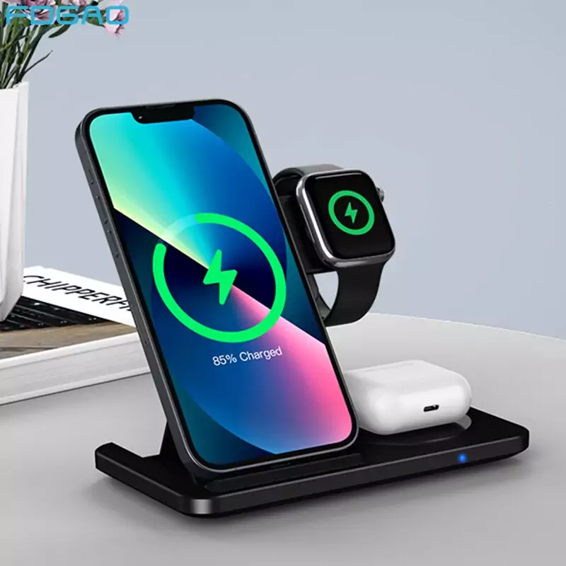 Soporte de carga 15W iPhone + Watch + Airpods Soporte de carga 15W iPhone + Watch + Airpods