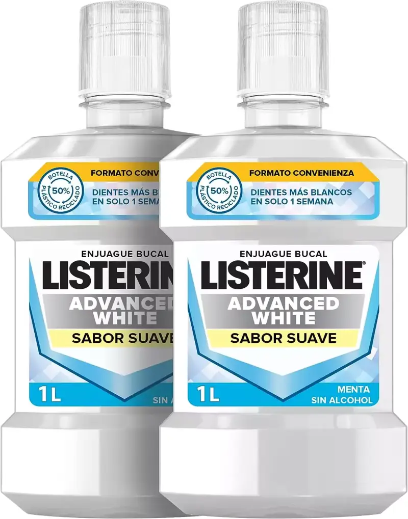 Pack de 2 Listerine Enjuague Bucal de 1L Pack de 2 Listerine Enjuague Bucal de 1L