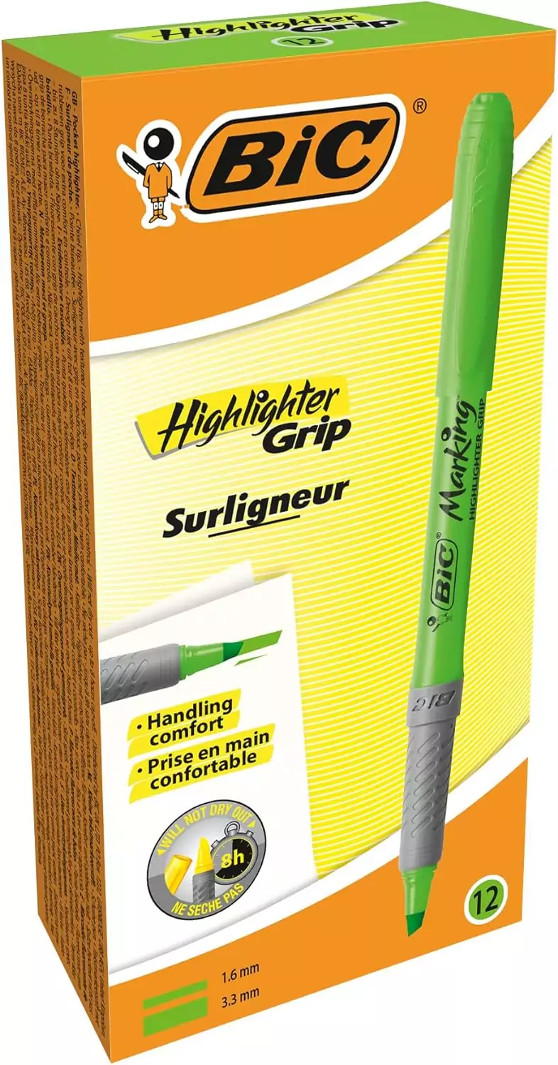 12 Marcadores BIC Highlighter 12 Marcadores BIC Highlighter