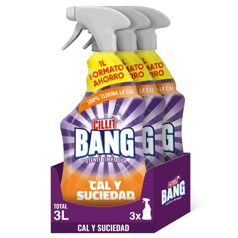 3x Cillit Bang Cal y Suciedad, para Baño 1L 3x Cillit Bang Cal y Suciedad, para Baño 1L