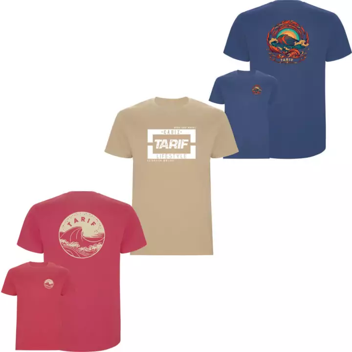 Pack 3 Camisetas Tarif Surf para Hombre Pack 3 Camisetas Tarif Surf para Hombre