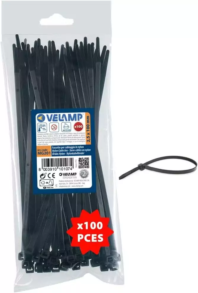 Pack 100 bridas de nylon super resistentes Pack 100 bridas de nylon super resistentes