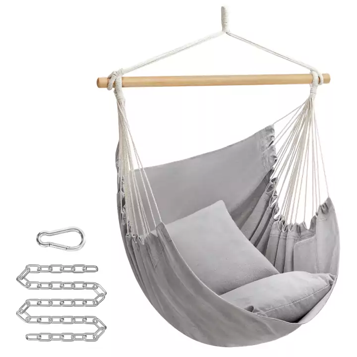 Hamaca colgante + 2 almohadas para interior o exterior Hamaca colgante + 2 almohadas para interior o exterior